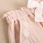 Girls' shorts in bamboo fabric with embroidered details