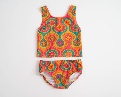 Groovy Two Piece Swimsuit for Girls