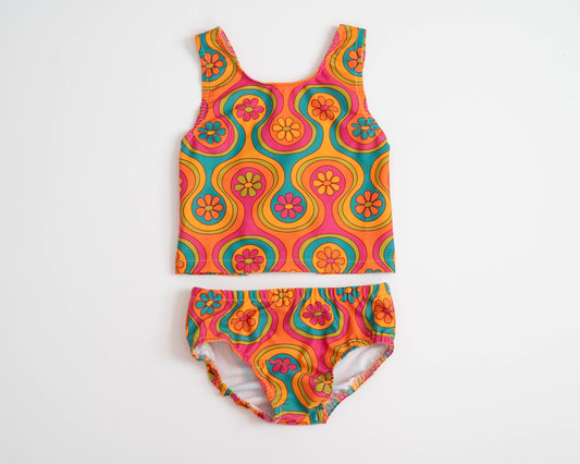 Groovy Two Piece Swimsuit for Girls