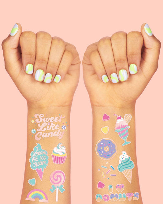 Candy Foil Kids Temporary Tattoos, Birthday Party Favor