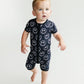 Baby Bamboo Shorty Romper | Electric Smiley