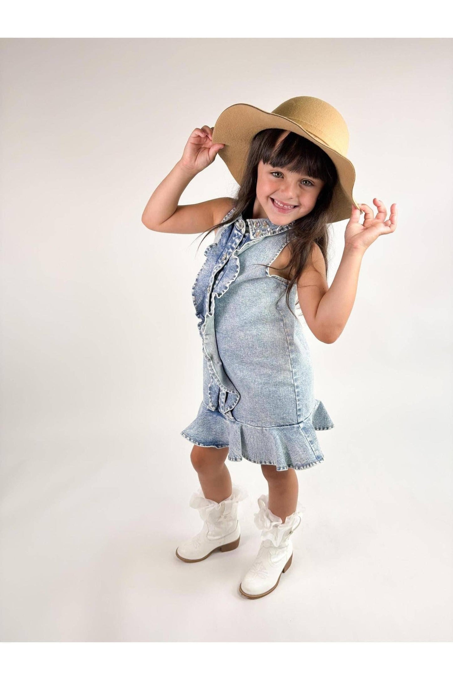 Ruffle Gem Denim
