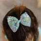 Robin's Egg Blue Confetti Flower Bow Clip - Kids Easter Clip