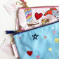 Embroidered Icons Canvas Pouch