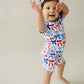 4th of July Bamboo Shorts Set | Red-White & Bows