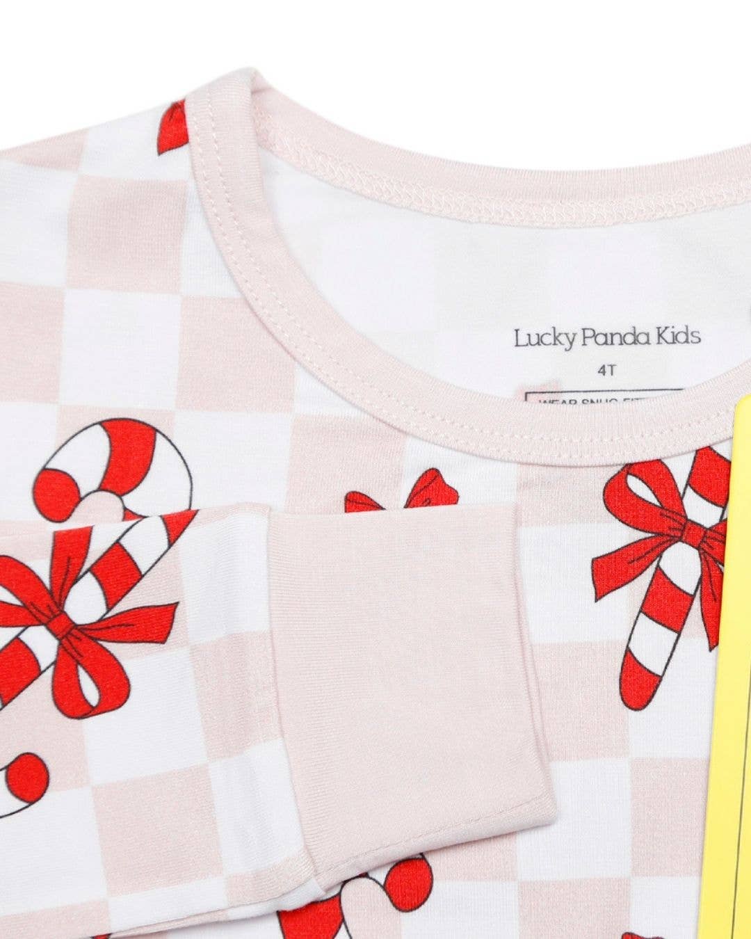 Christmas Bamboo Kids Two Piece Set | Bows & Candy Cane
