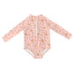 Flower Power Long Sleeve Swimsuit - UPF 50