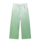 Gradient Green Jeans For Kids Girls
