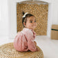Hayley Romper in Crushed Blush Velvet | Baby | Fall | Winter