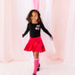 Mini Bow Cherries | Black Bamboo Long Sleevee
