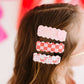 Bows, Hug Me & Checkered Snap Clip Set