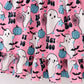 Halloween Pink Hey Boo Ghose Print Girl Twirl Dress