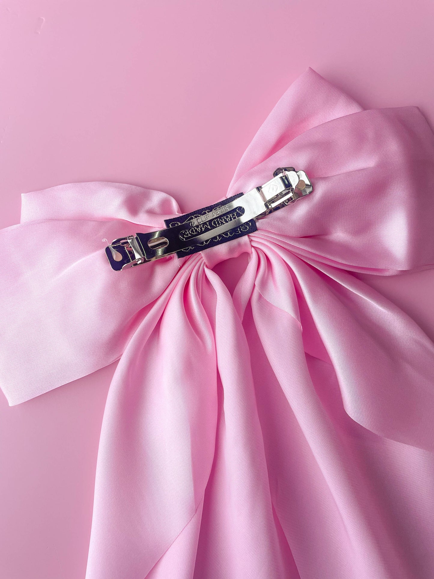 Silky Oversized Ribbon Hair Bow Barrette