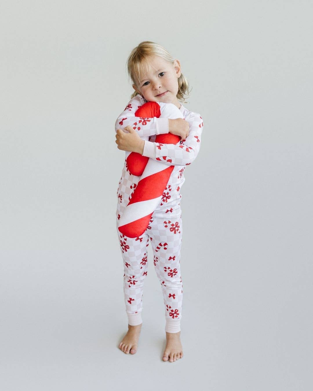 Christmas Bamboo Kids Two Piece Set | Bows & Candy Cane