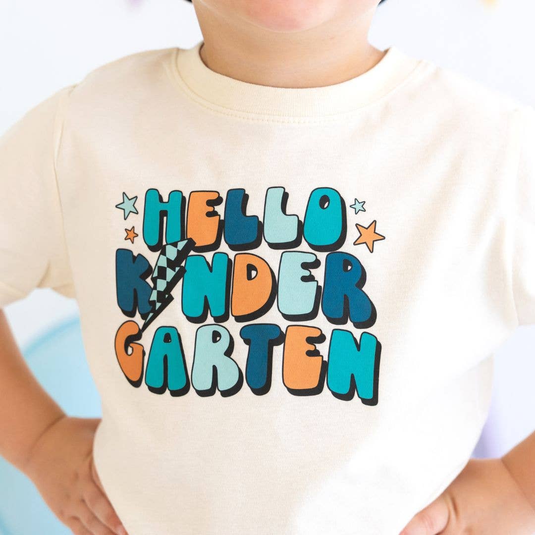 Hello Kindergarten Short Sleeve T-Shirt -Back to School Kids