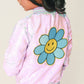 Purple Sequins Bomber Jacket