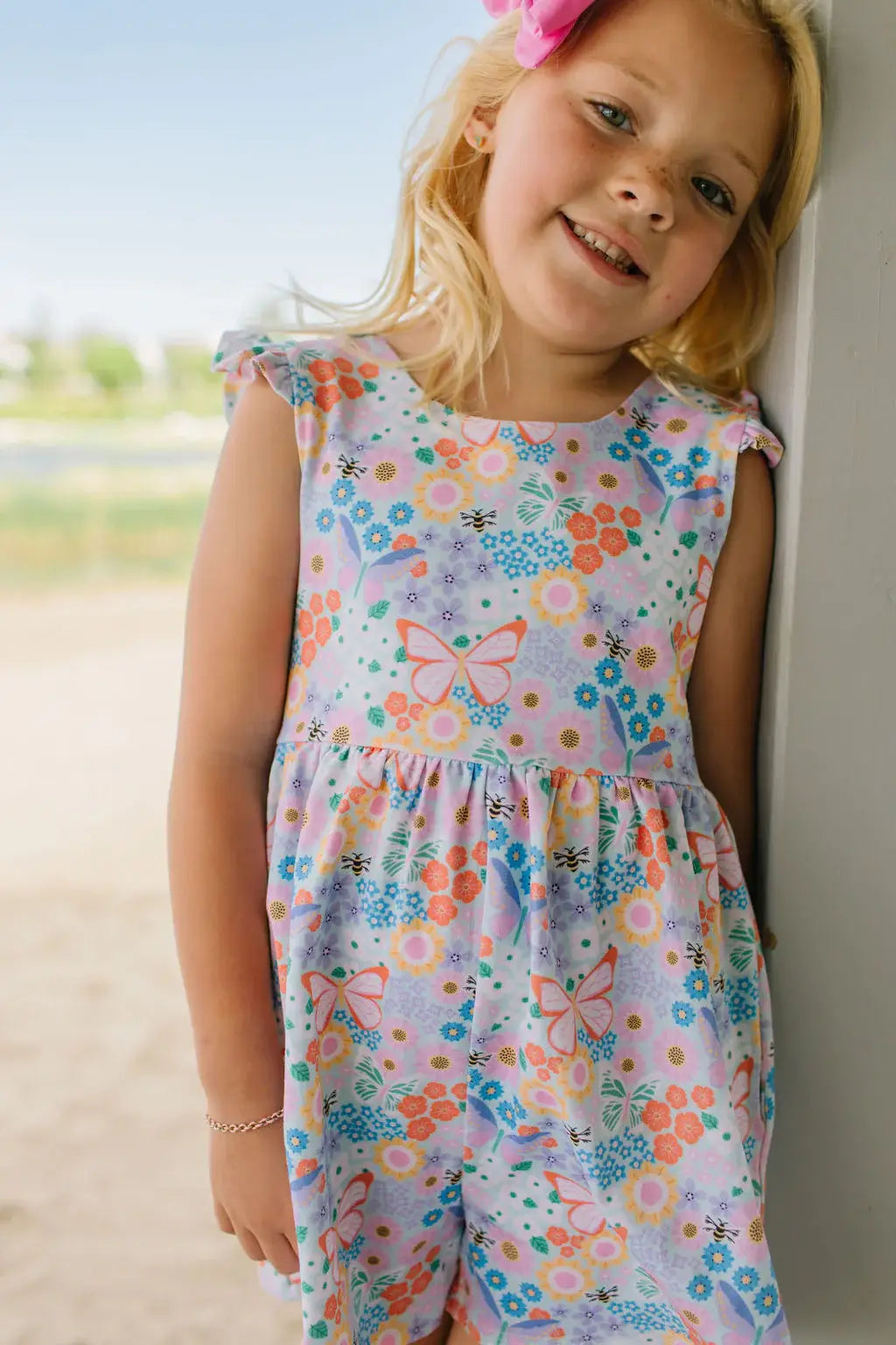 Macie Romper in Butterfly Dream | girls clothing