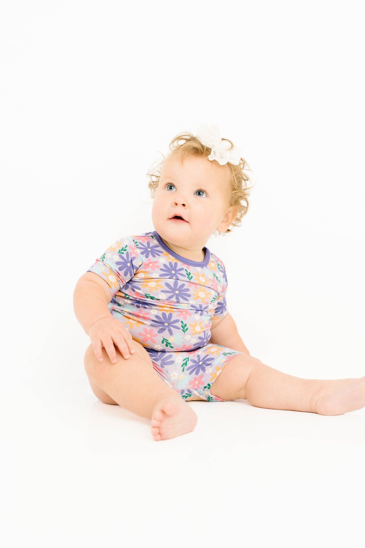 Lavender Blooms Bamboo Shorts Set