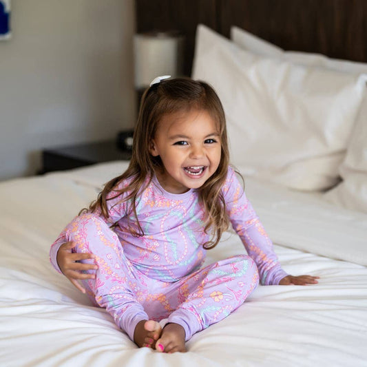 Lei Day Kids Long Bamboo Pajamas