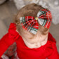 Christmas Plaid Tulle Bow Baby Headband - Holiday Headband