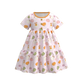 Halloween Print button layered ruffle dress