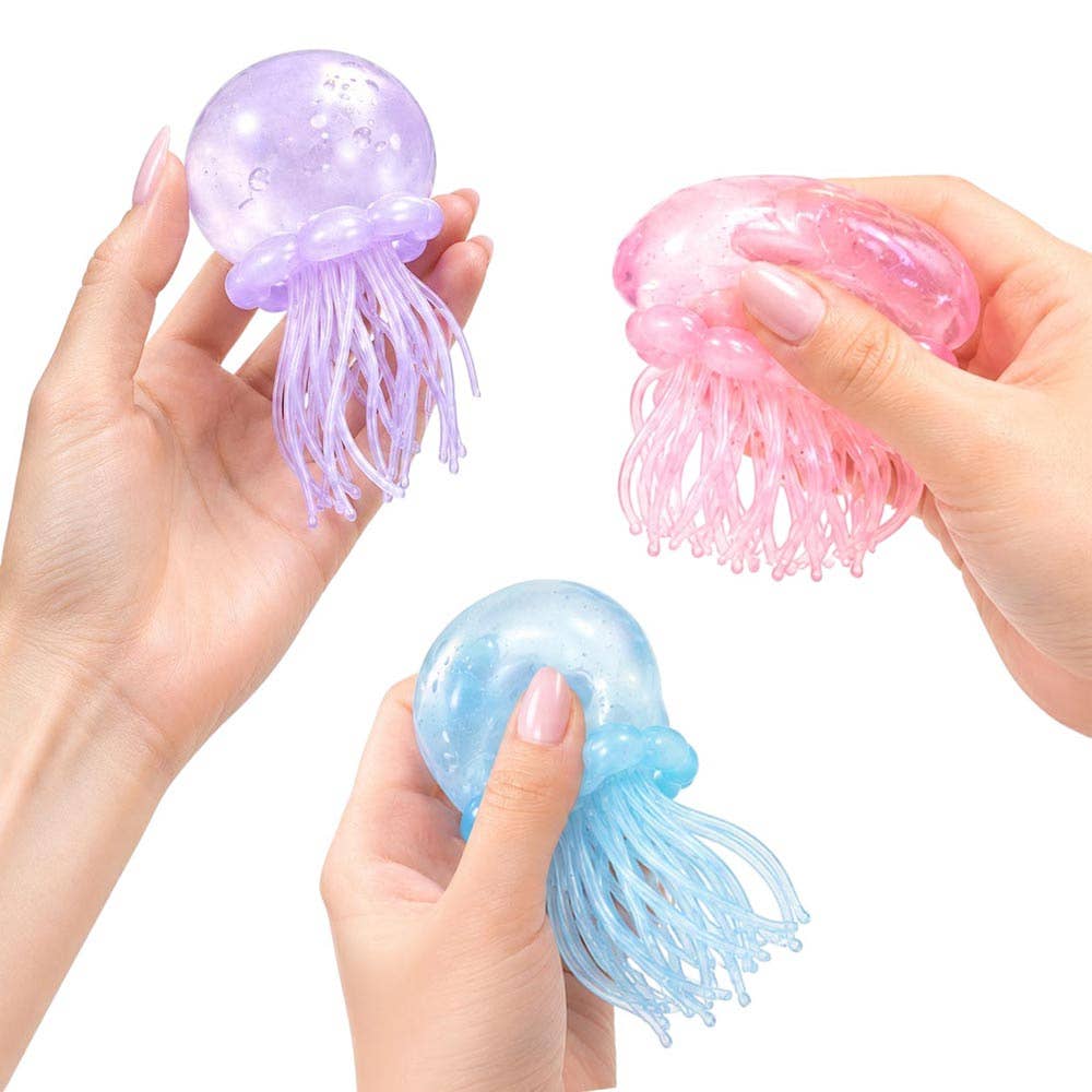 Glitter Jellyfish Squeeze Squishy Toy