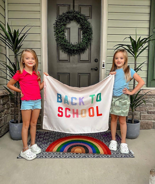 {Rainbow} Back To School Banner