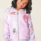 Purple Sequins Bomber Jacket