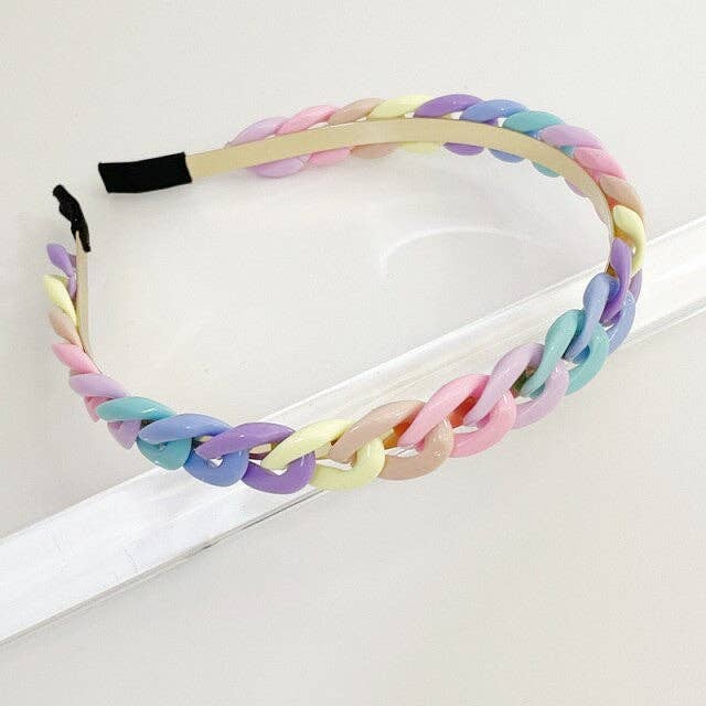 Glam Chain Headband - Solid Rainbow