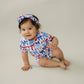 4th of July Bamboo Shorts Set | Red-White & Bows