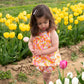 Summer Vintage Floral Two Piece Set for Baby Girls Clothes