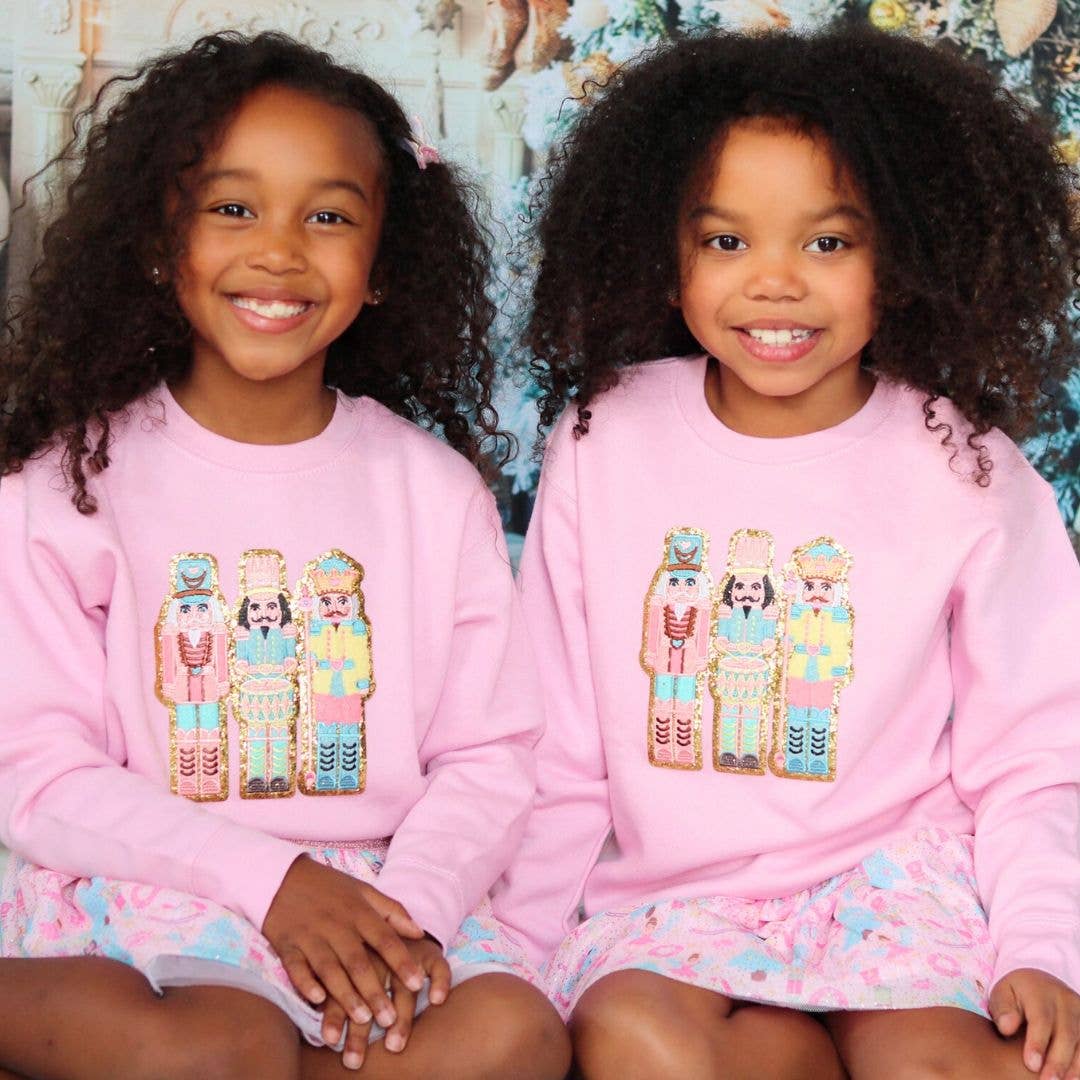 Nutcracker Patch Christmas Sweatshirt - Kids Holiday