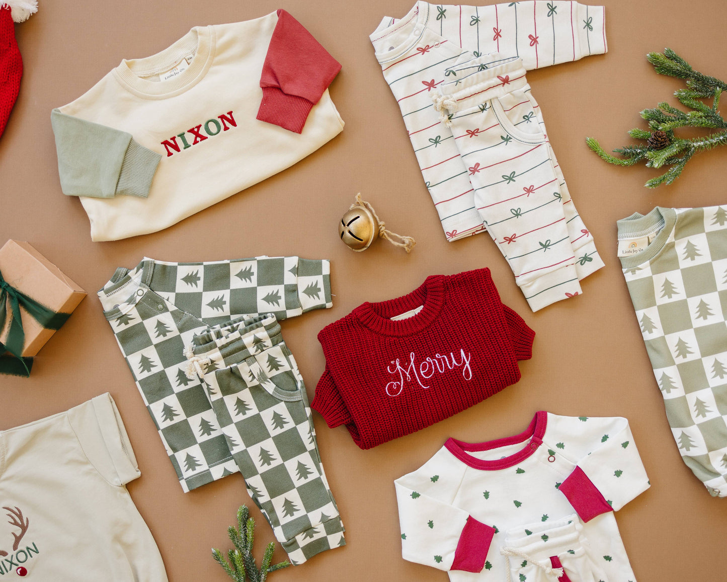 Christmas Trees Organic Cotton Lounge Set Kids Baby Clothes