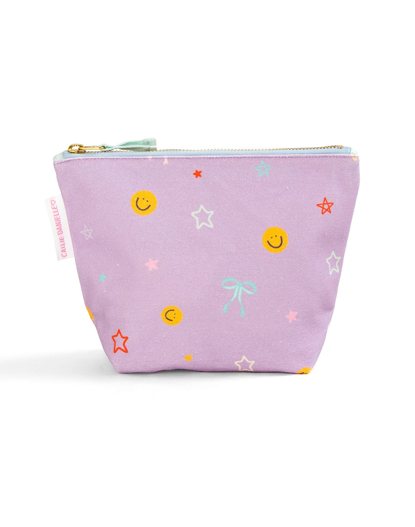Smiley Faces & Coquette Bows Canvas Pouch