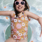 Boho Flower Power One Piece Swimsuit for Baby, Toddler and G