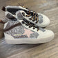 High Top Silver Glitter Star Sneaker