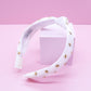 Gold Star Studded Crushed Velvet Knot Headband