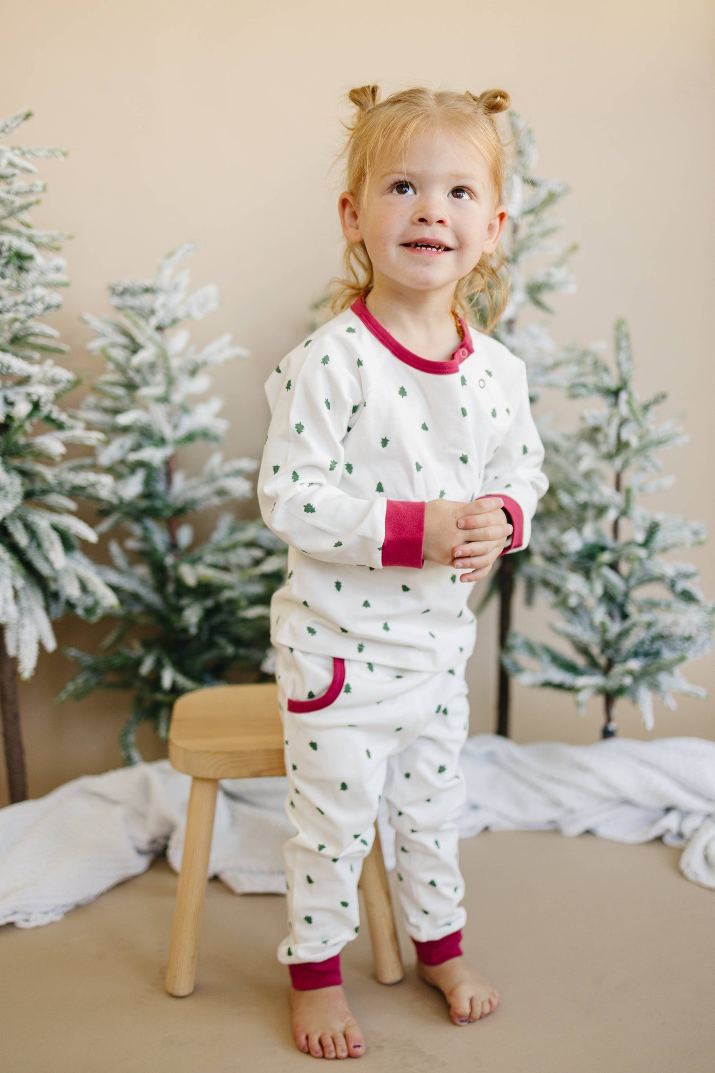Christmas Trees Organic Cotton Lounge Set Kids Baby Clothes