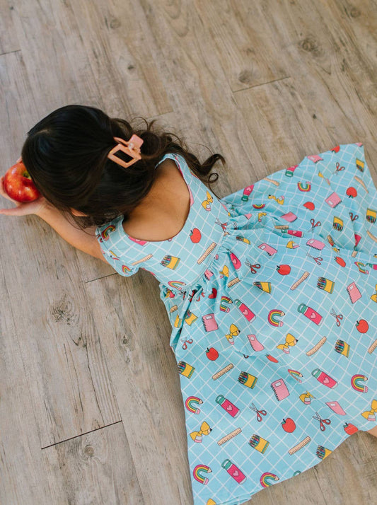 Classic Twirl Dress in Back To School Print