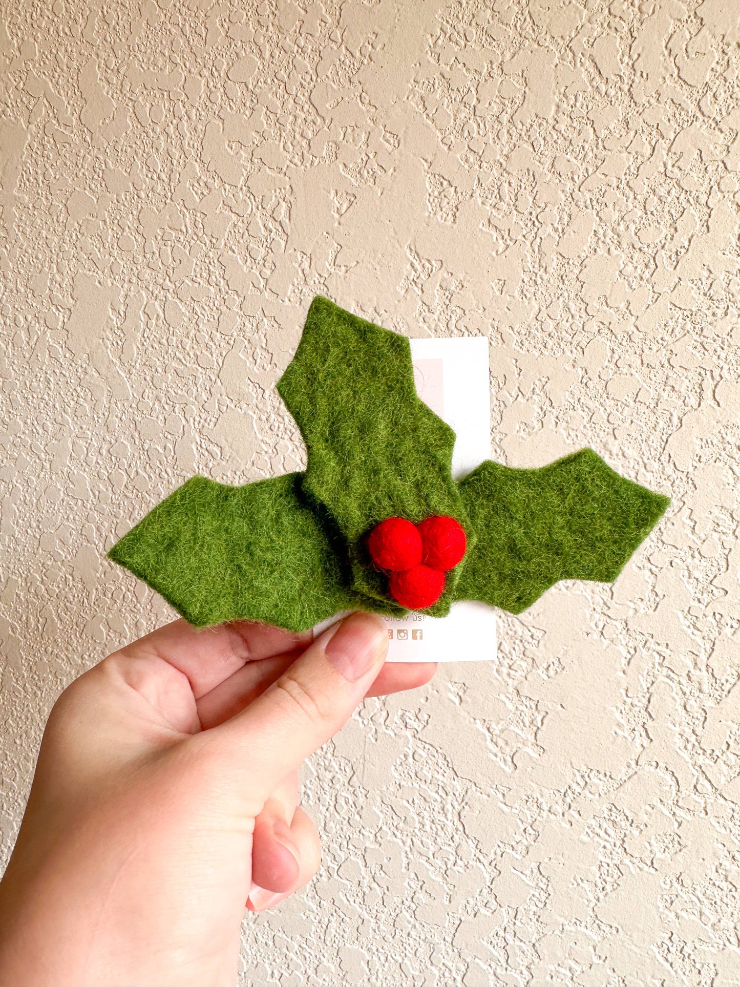 Holly Felt Shape Hair Clip