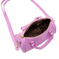 Checkered Canvas Duffle Handbag