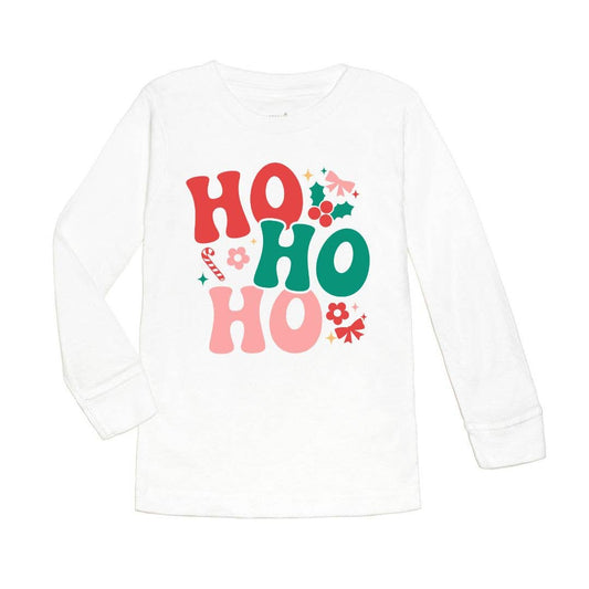Ho Ho Ho Christmas Long Sleeve Shirt - Kids Holiday Shirt