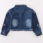 Girl pearl denim jacket