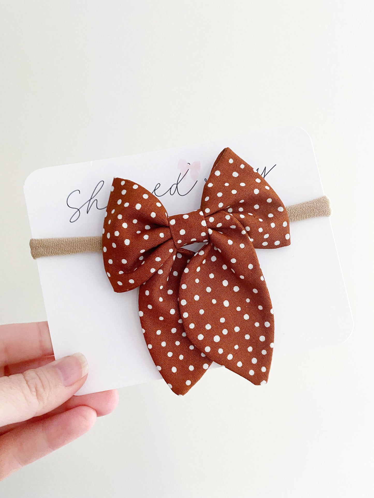 Fall Polka Dot Hair Bows
