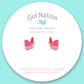 Glitter Butterfly Cutie Stud Earrings