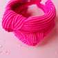 Hot Pink Ribbed Knotted Headband for Girls & Women