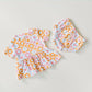 Cotton Peplum Set | Checks & Flowers