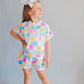 XOXO by Magpies All Over Checker French Terry Short