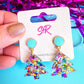 Confetti Acrylic Tween Christmas Tree Dangle