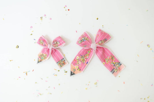 Mesh Shaker Hair Bow - Let's Learn